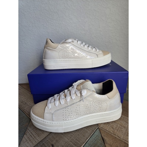 P448 Shoes - P448 F22Thea-W, Platform RIVER, Calf Hair Toe/Tongue & Patent Leather, EU36